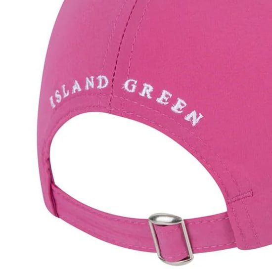 Island Green Dames/Dames Diamante Logo Baseball Cap (Roze) - Image 4