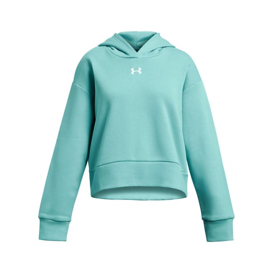 Under Armour Meisjes Rival Fleece Crop Hoodie (Groen) - Image 1