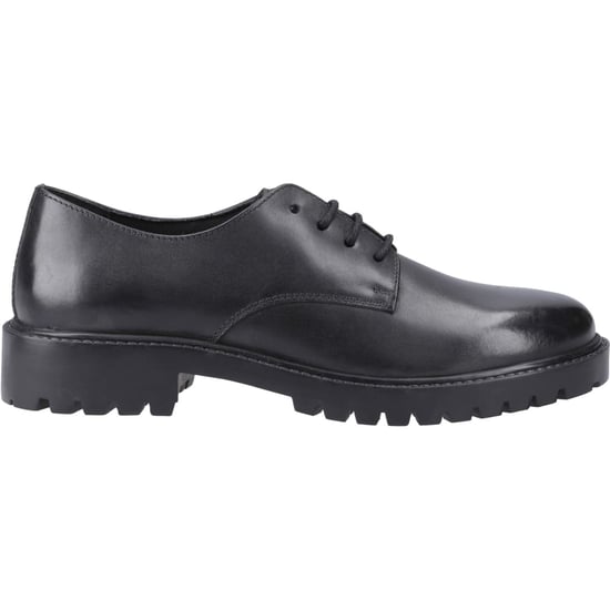 Hush Puppies Aubrey Lace Up Snr Meisjes Zwarte Derby Schoenen Van Leer - Image 5