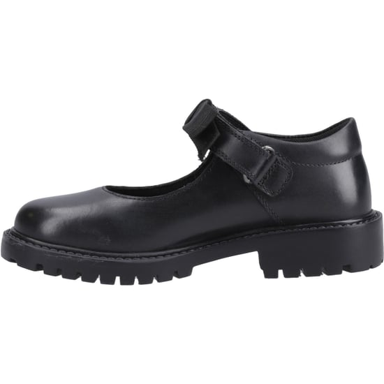 Hush Puppies Astrid Bow Meisjes Zwart Leren Schoenen - Image 4