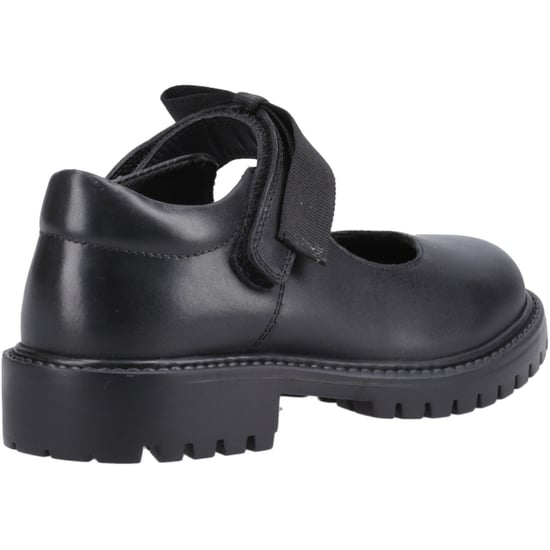 Hush Puppies Astrid Bow Meisjes Zwart Leren Schoenen - Image 2