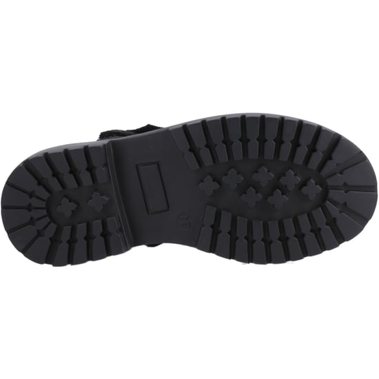 Hush Puppies Astrid Bow Meisjes Zwart Leren Schoenen - Image 3