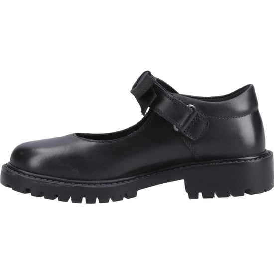 Hush Puppies Astrid Bow Meisjes Zwart Leren Schoenen - Image 4
