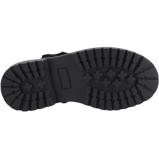 Hush Puppies Astrid Bow Meisjes Zwart Leren Schoenen - Image 3