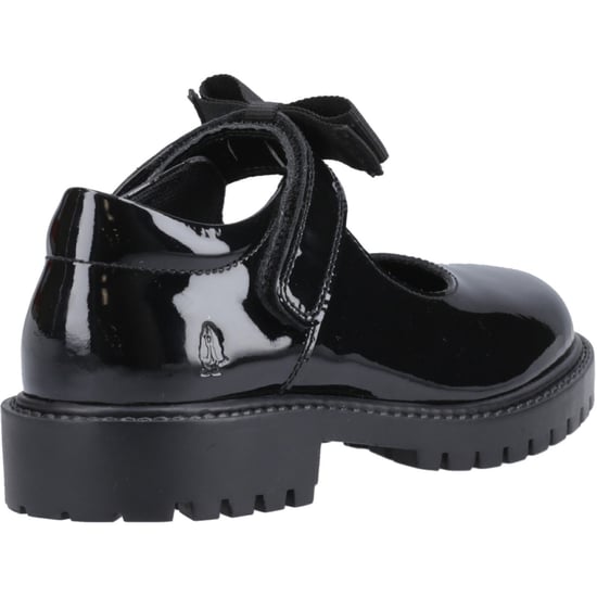 Hush Puppies Astrid Bow Meisjes Zwart Leren Schoenen - Image 2