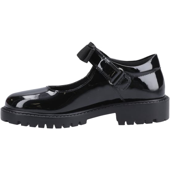 Hush Puppies Astrid Bow Meisjes Zwart Leren Schoenen - Image 4