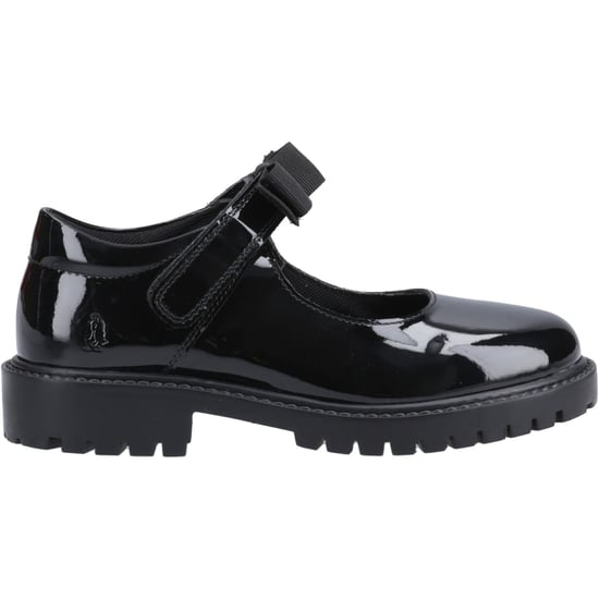 Hush Puppies Astrid Bow Meisjes Zwart Leren Schoenen - Image 5