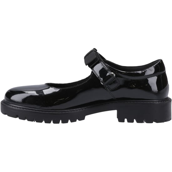 Hush Puppies Astrid Bow Meisjes Zwart Leren Schoenen - Image 4