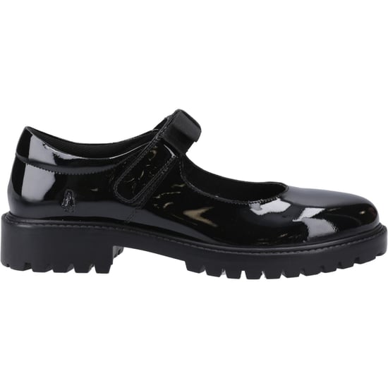 Hush Puppies Astrid Bow Meisjes Zwart Leren Schoenen - Image 5