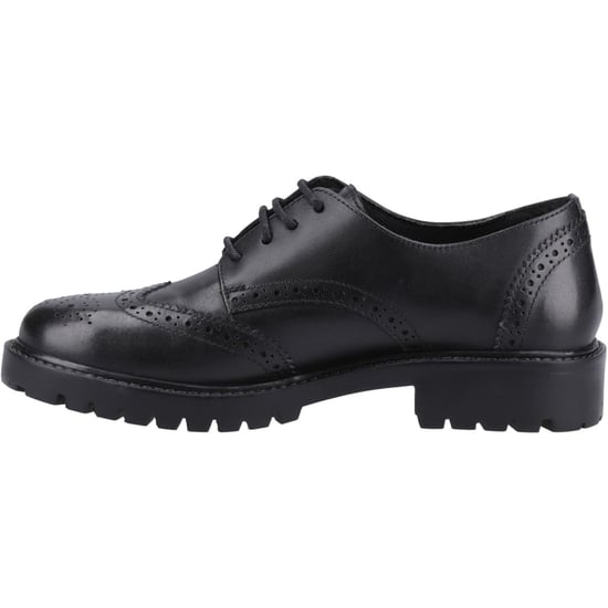 Hush Puppies Athena Senior Meisjes Zwart Leren Brogues - Image 4