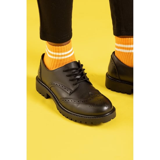 Hush Puppies Athena Senior Meisjes Zwart Leren Brogues - Image 6