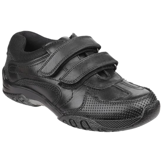 Hush Puppies Jezza Junior Leer Jongens Zwarte Loafers - Image 1