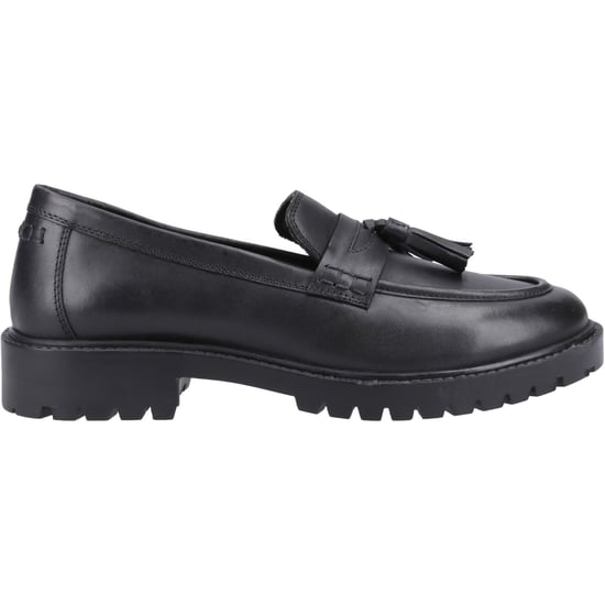 Hush Puppies Abigail Senior Meisjes Zwarte Leren Mocassins - Image 5