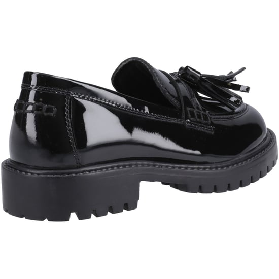 Hush Puppies Abigail Patent Senior Meisjes Zwarte Leren Mocassins - Image 2