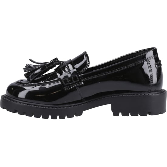 Hush Puppies Abigail Patent Senior Meisjes Zwarte Leren Mocassins - Image 4