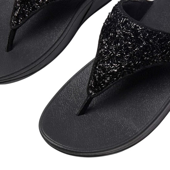Fit Flop Dames/Dames Shimmer Foil Sandalen (Zwart) - Image 4