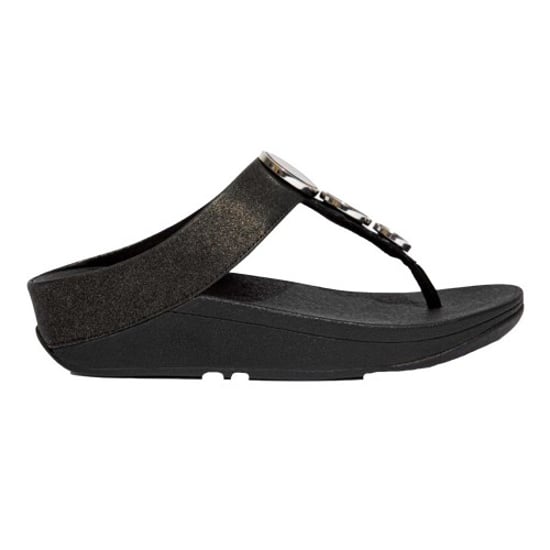 Fit Flop Dames/Dames Halo Shimmer teensandalen (Zwart) - Image 1