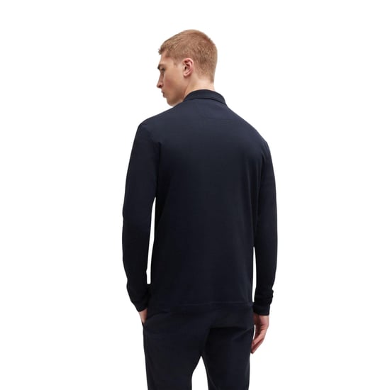 Boss Heren Pirol Poloshirt Met Lange Mouwen (Donkerblauw) - Image 2