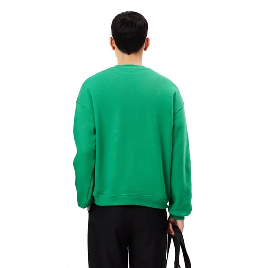 Lacoste Unisex Fleece Loose Fit Sweatshirt met accenten voor volwassenen (Groen) - Image 2