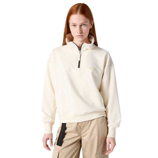 Parajumpers Zendaya Moonbeam Witte Sweatshirt Met Halve Rits - Image 3