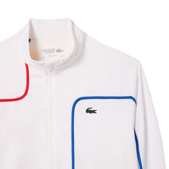 Lacoste Heren Kleurblok Tennis Trainingspak (Wit) - Image 4