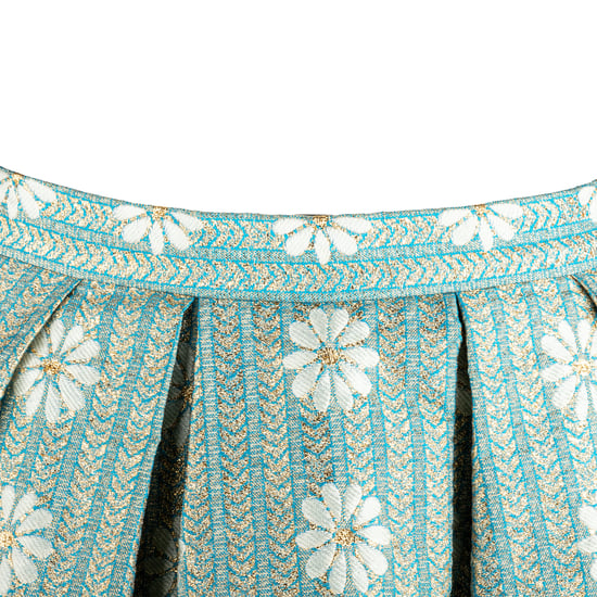 Red Valentino Jacquard Plissé Mini A-Lijn Rok - '10s - Image 4