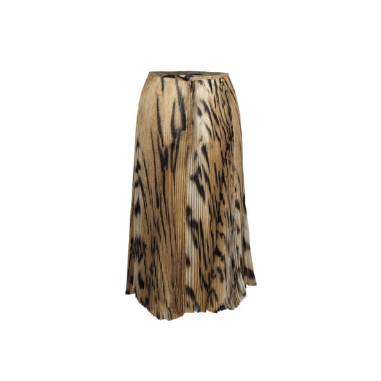 Roberto Cavalli chiffon-tule met luipaardprint geplooide rok-'00s - Image 2