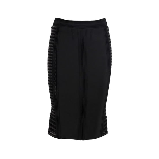 Roberto Cavalli Stretch Midi Rok met Gevoerde Details - '10s - Image 1