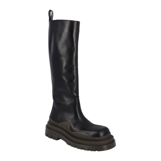 Bottega Veneta Botteboot in kalfsleer in zwart - Image 1
