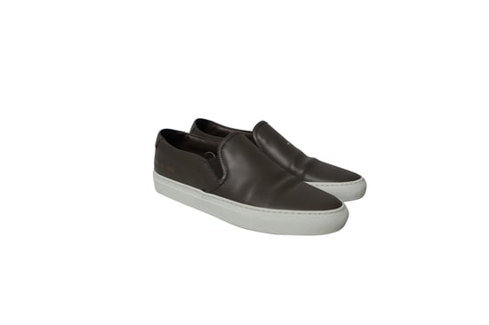 Common Projects Tournament Slip-On Sneakers in Grijs Leer - Image 3