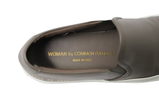 Common Projects Tournament Slip-On Sneakers in Grijs Leer - Image 6