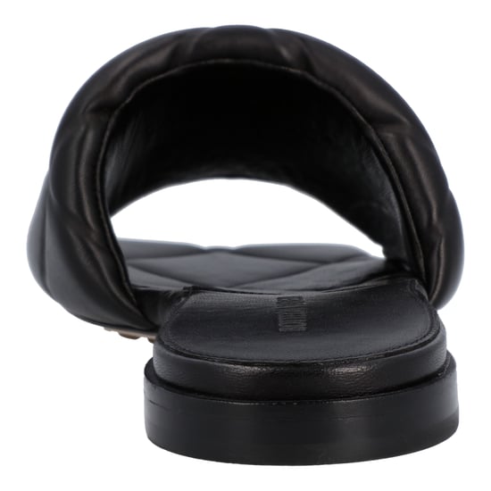 Bottega Veneta Dames Rubber Lido Platte Sandalen in Zwart Lamsleer - Image 3
