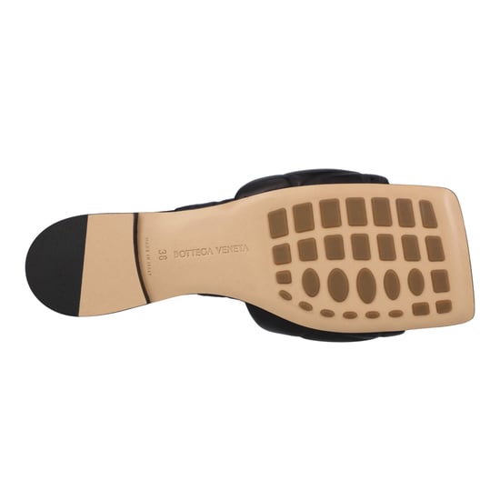 Bottega Veneta Dames Rubber Lido Platte Sandalen in Zwart Lamsleer - Image 4