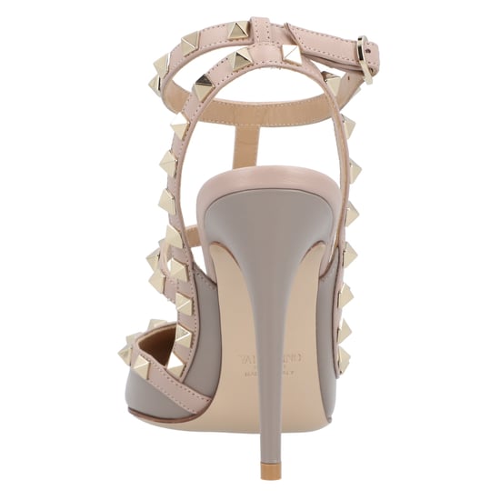 Valentino Garavani Bruine Leren Rockstud Pumps - Image 4