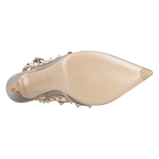 Valentino Garavani Bruine Leren Rockstud Pumps - Image 5