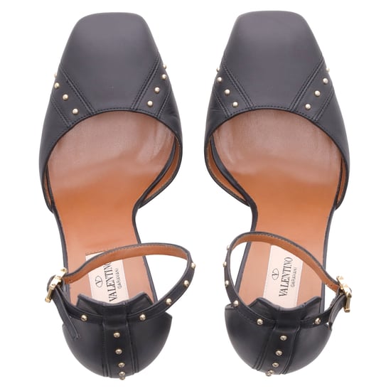 Valentino Studded Ankle Strap Pumps in Black Leather - Image 5
