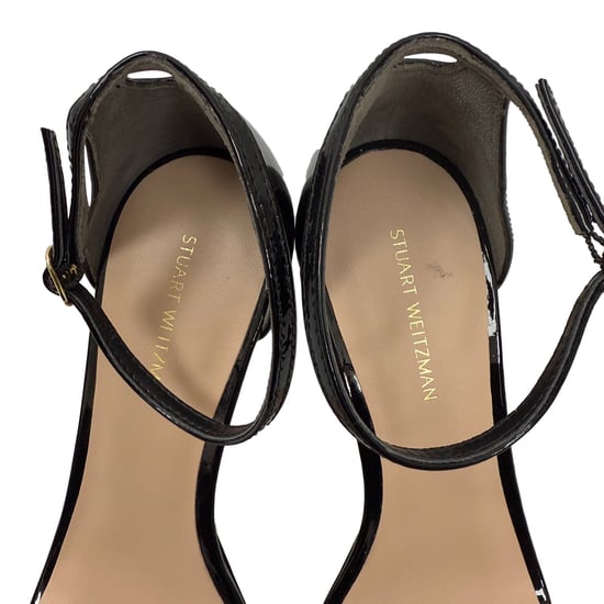 Stuart Weitzman Nudist Platform Sandalen in Zwart Glanzend Leer - Image 5