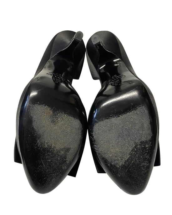 Lanvin Strik Pumps 120 in Zwart Satijnleer - Image 5