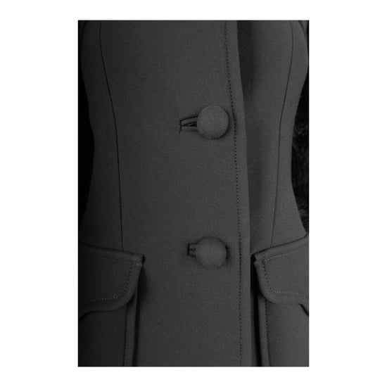 Rode Valentino Wol Coat met Dierenveren Mouwen - '10s - Image 4