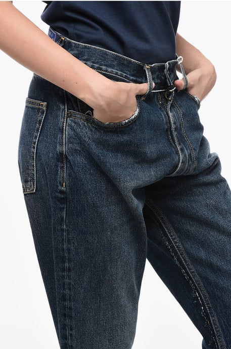 MM8 PENDLETON Hoge taille denim met wollen zoom in blauw - Image 3