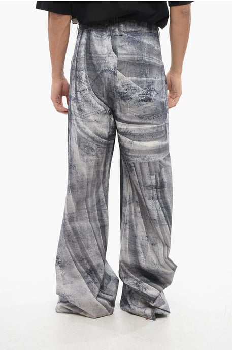 Loose Fit Jeans met Beeldhouwprint 38cm in Blauw, Grijs - Image 4