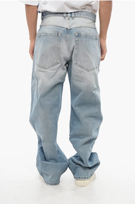 Loose Fit Jeans met contrasterende details 26 cm in blauw - Image 2