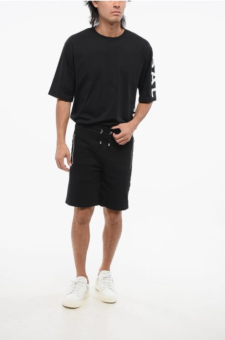 Jersey shorts met zijlogoband in zwart - Image 4