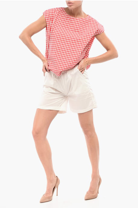 Buffalo geruite tweekleurige blouse in wit, rood - Image 4