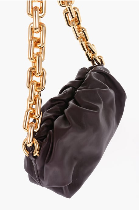 Leren THE CHAIN POUCH tas met magnetische sluiting in bordeauxrood - Image 3