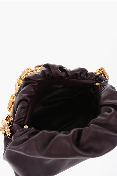 Leren THE CHAIN POUCH tas met magnetische sluiting in bordeauxrood - Image 4
