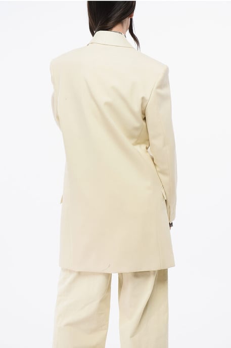MM0 Wollen blazer met 2 knopen en klepzakken in beige - Image 2