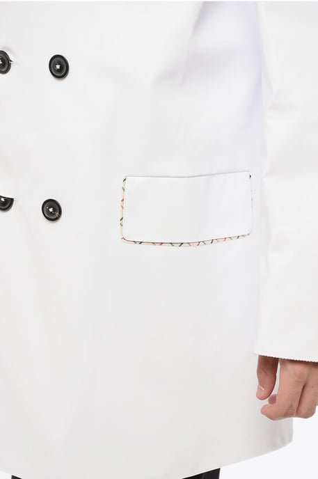 MM14 Waterdichte trenchcoat met fluwelen kraag in wit - Image 3