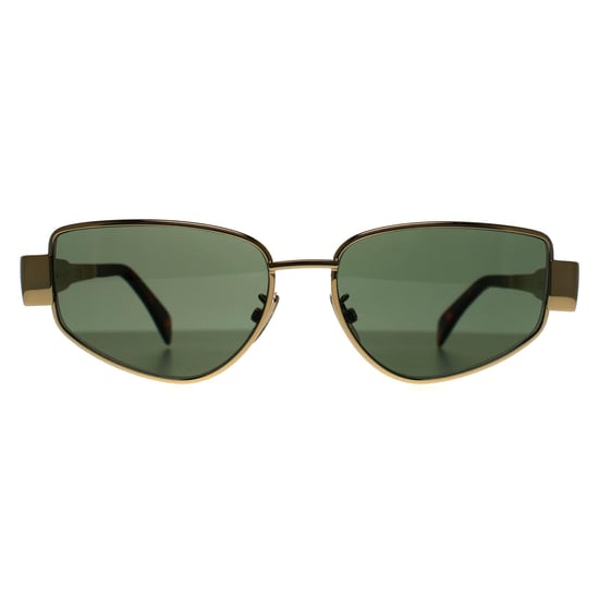 Celine Metal Triomphe CL40293U 30N glanzend endura goud groen zonnebril - Image 1