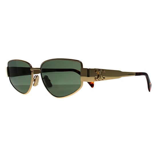 Celine Metal Triomphe CL40293U 30N glanzend endura goud groen zonnebril - Image 2